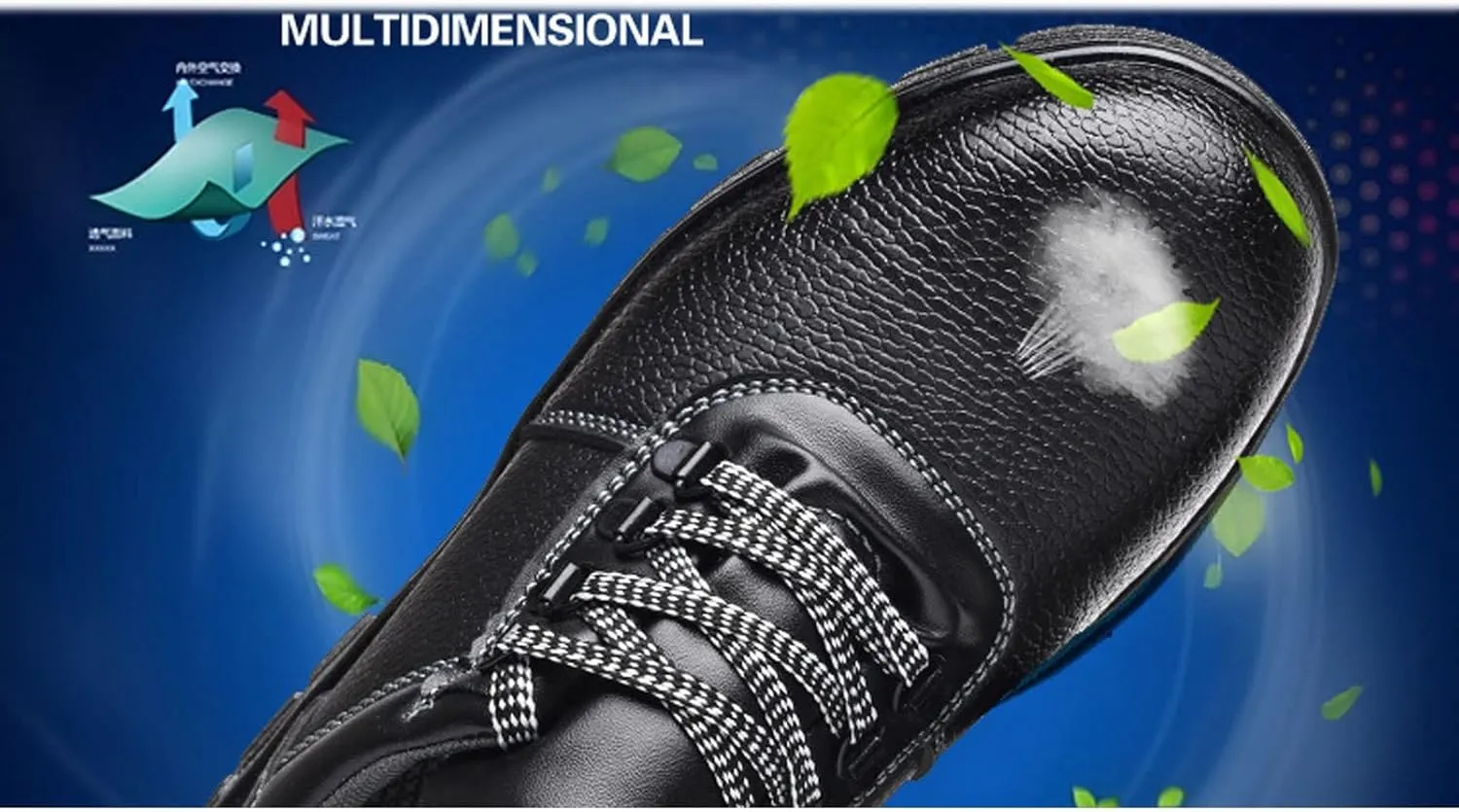 Safety Shoes Men Steel Toe Cap Trainers Lightweight Breathable Industrial Women Safety Work Boots (Color : Black, Size : 11 US)