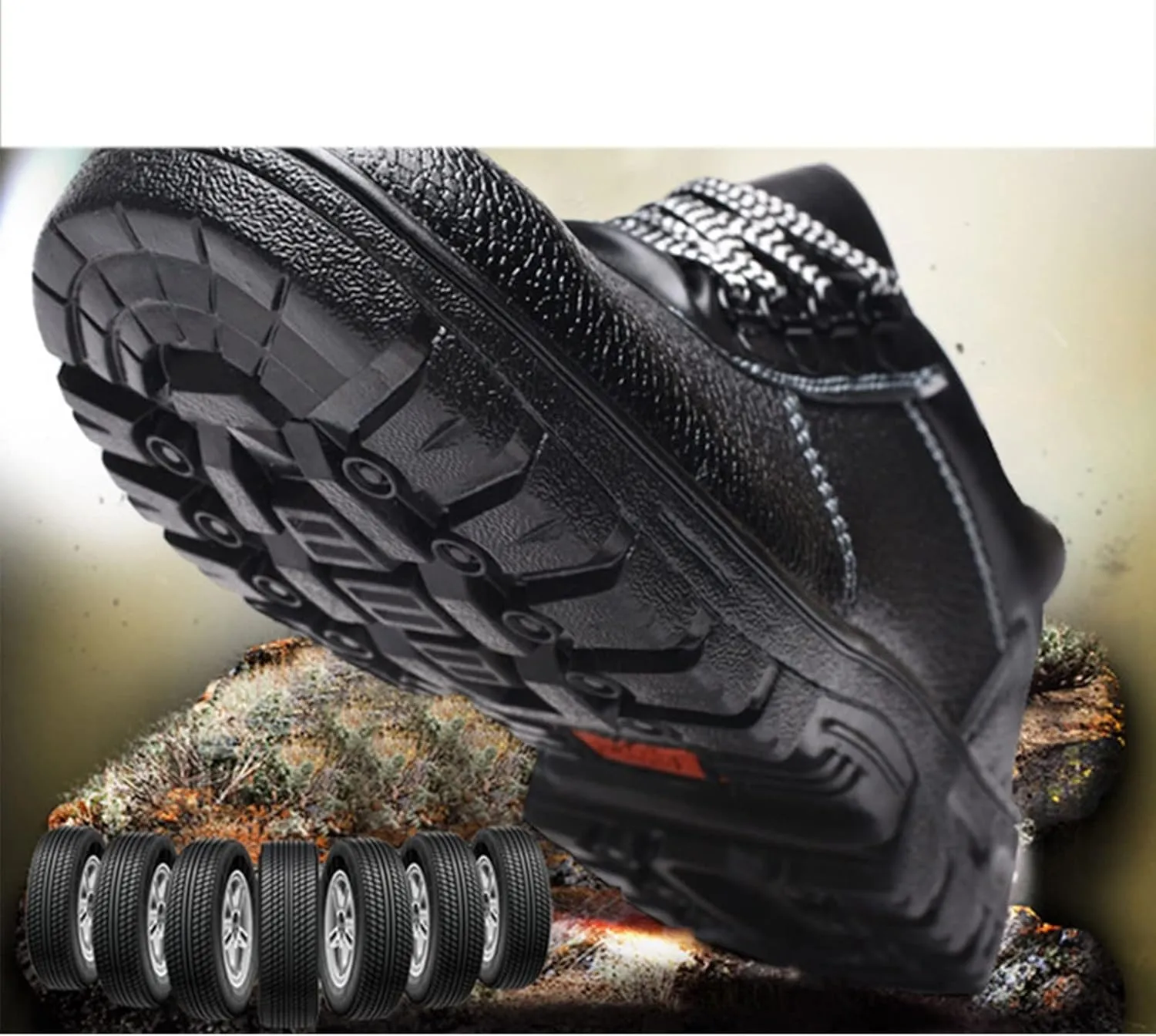 Safety Shoes Men Steel Toe Cap Trainers Lightweight Breathable Industrial Women Safety Work Boots (Color : Black, Size : 11 US)