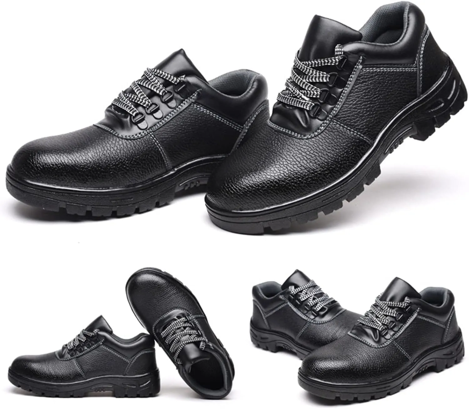 Safety Shoes Men Steel Toe Cap Trainers Lightweight Breathable Industrial Women Safety Work Boots (Color : Black, Size : 11 US)