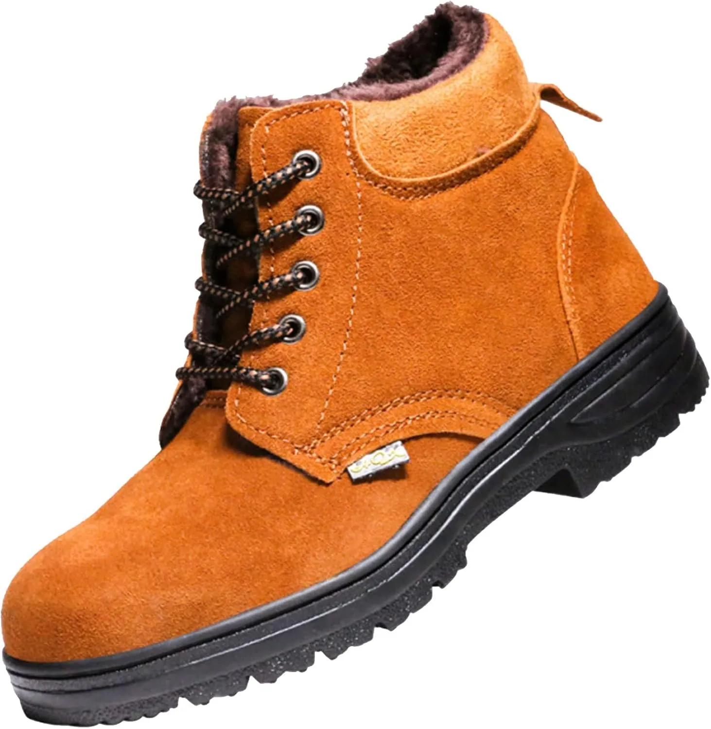 Safety Shoes Men Steel Toe Cap Trainers Lightweight Breathable Industrial Women Safety Work Boots (Color : Brown, Size : 10 US)