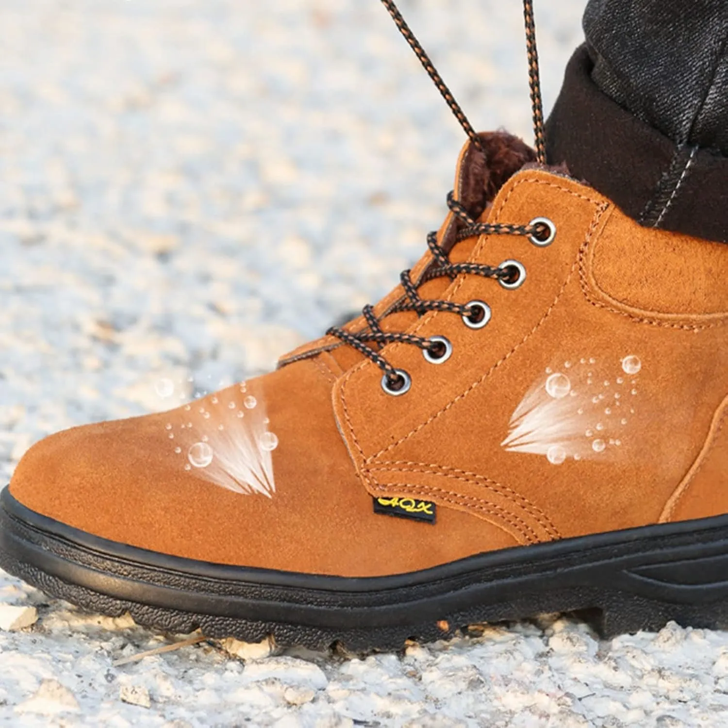 Safety Shoes Men Steel Toe Cap Trainers Lightweight Breathable Industrial Women Safety Work Boots (Color : Brown, Size : 10 US)