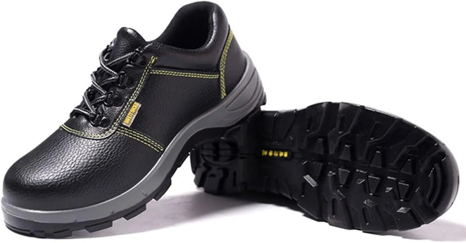 Safety Shoes Men Steel Toe Cap Trainers Mens Womens Lightweight Composite Safety Work Shoes Breathable Industrial (Color : Black, Size : 8 US)
