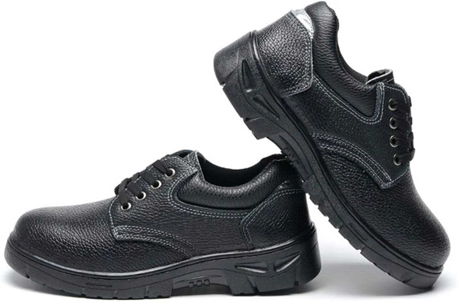 Safety Shoes Men Womens Steel Toe Cap Trainers Mens Womens Lightweight Breathable Safety Industrial Work Sneaker Anti-Smashing Anti-Puncture (Color : Black, Size : 9 US)