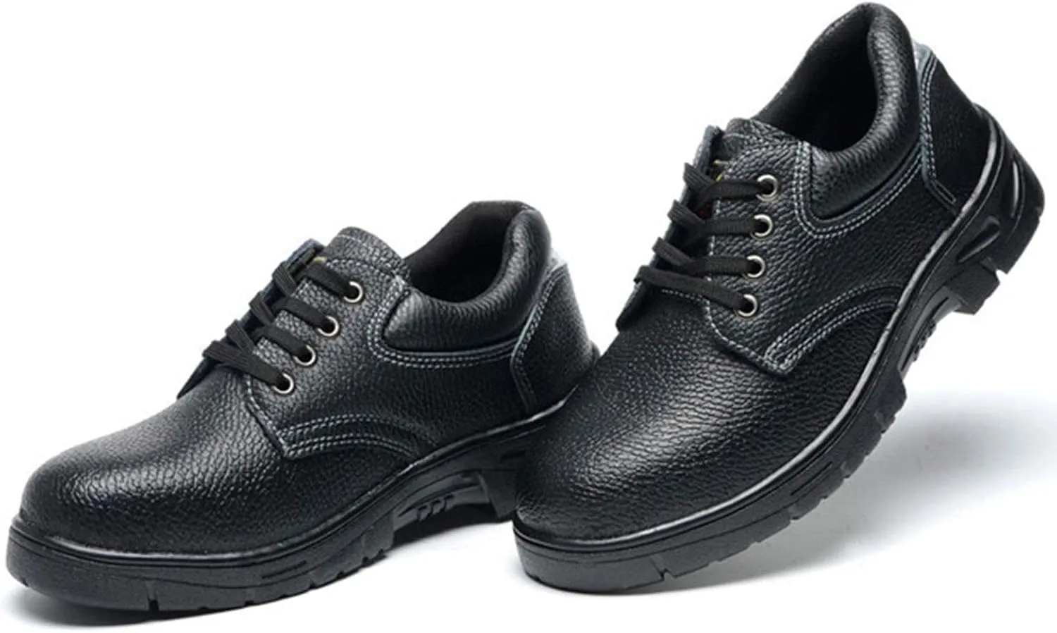 Safety Shoes Men Womens Steel Toe Cap Trainers Mens Womens Lightweight Breathable Safety Industrial Work Sneaker Anti-Smashing Anti-Puncture (Color : Black, Size : 9 US)