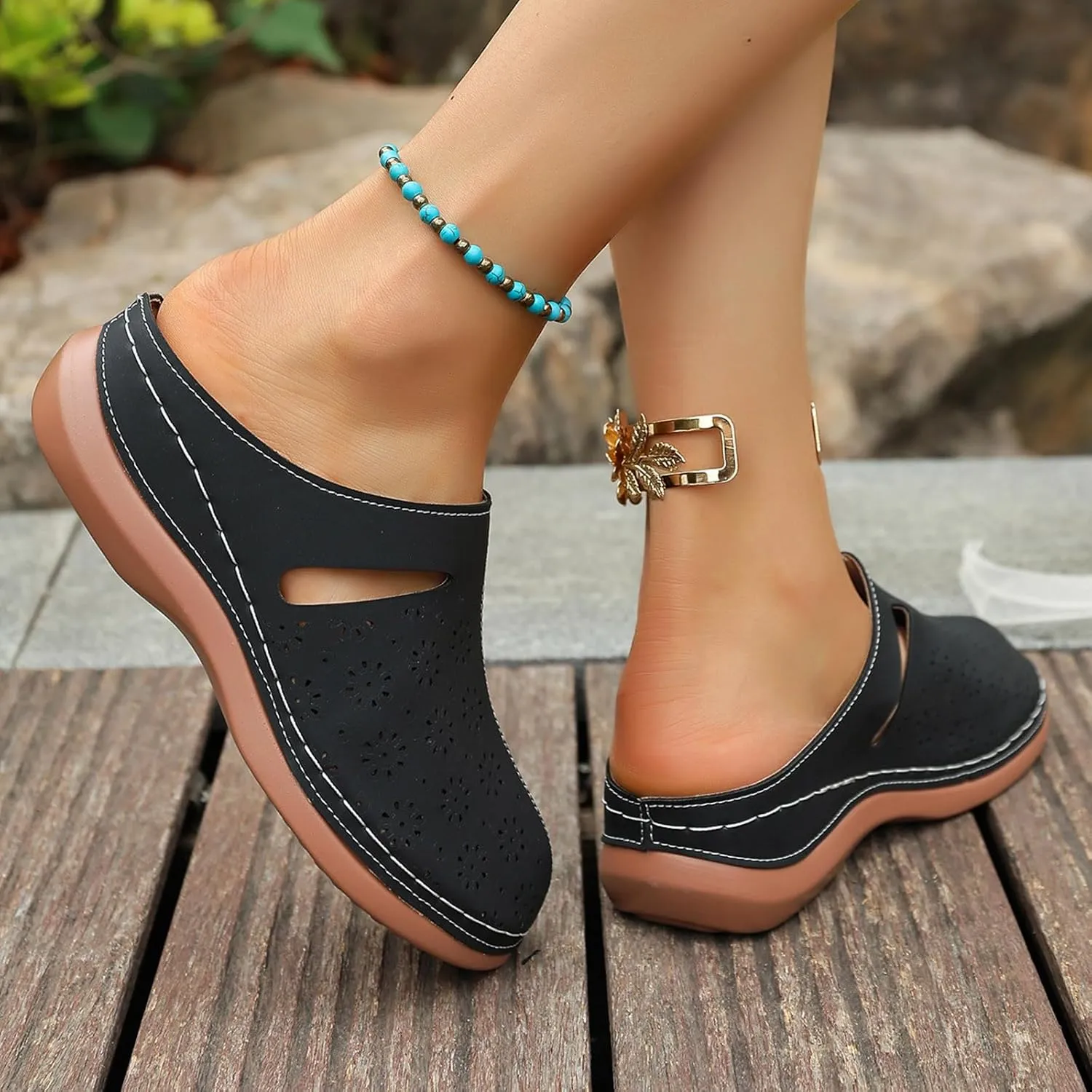 Sandals Women Comfortable Arch Support Platform Sandals Casual Bunion Breathable Shoes Embellished
