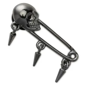 Skull Safety Pin Jibbitz