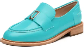 SKYSTERRY Loafers for Women Penny Loafers with Round Toe Low Chunky Block Heels Comfortable Women Loafers Shoes for Work Party Dating Shopping