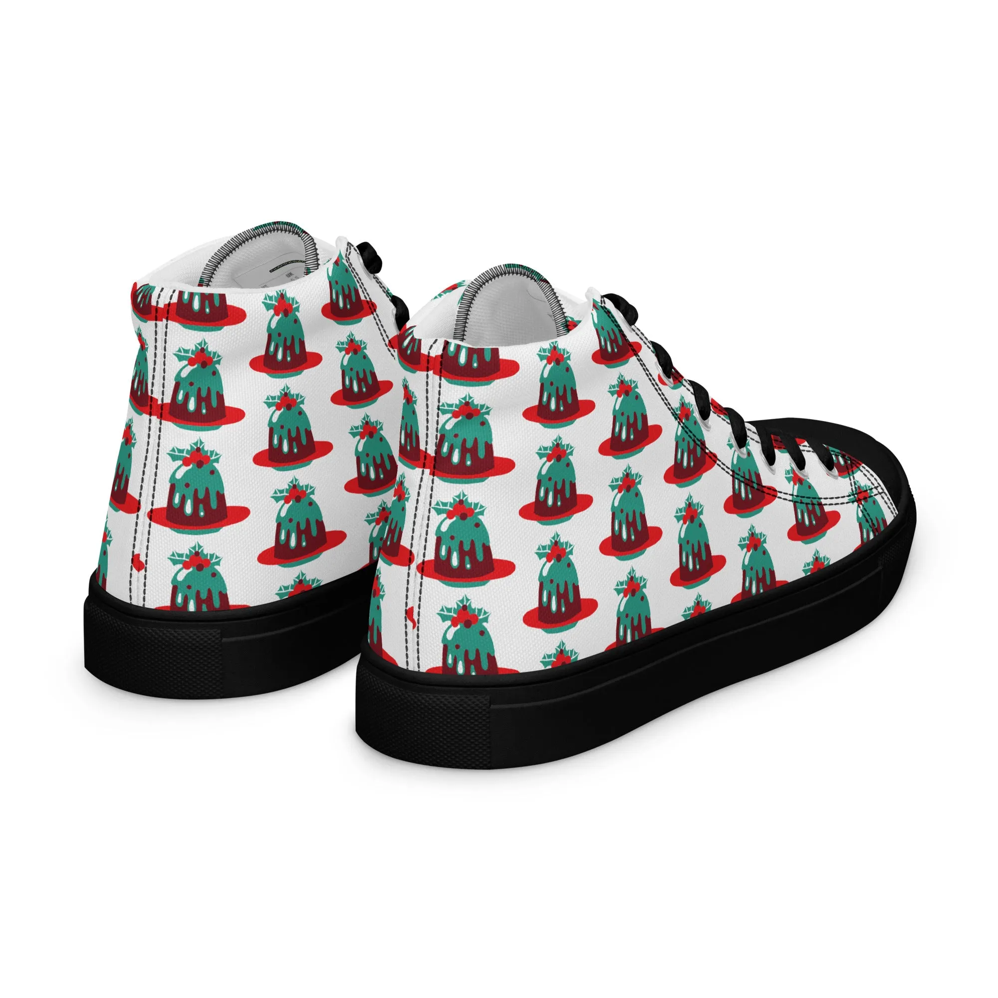 Women Christmas High Top Canvas Shoes (Glamourange Holiday Magic Canvas Shoes For Women - 0020)