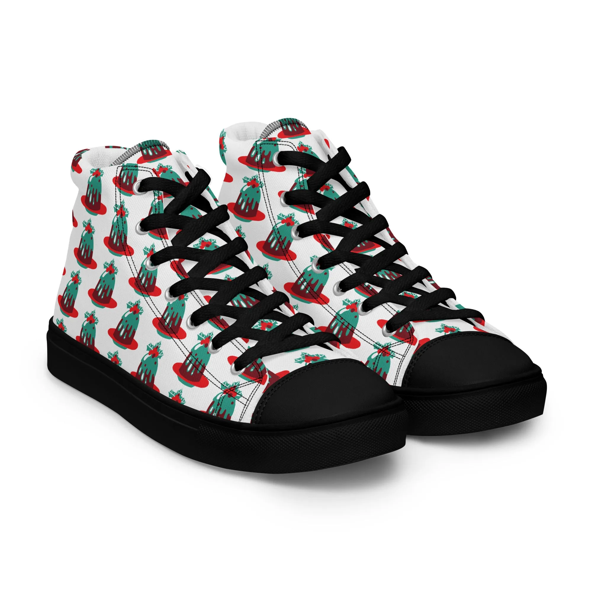 Women Christmas High Top Canvas Shoes (Glamourange Holiday Magic Canvas Shoes For Women - 0020)