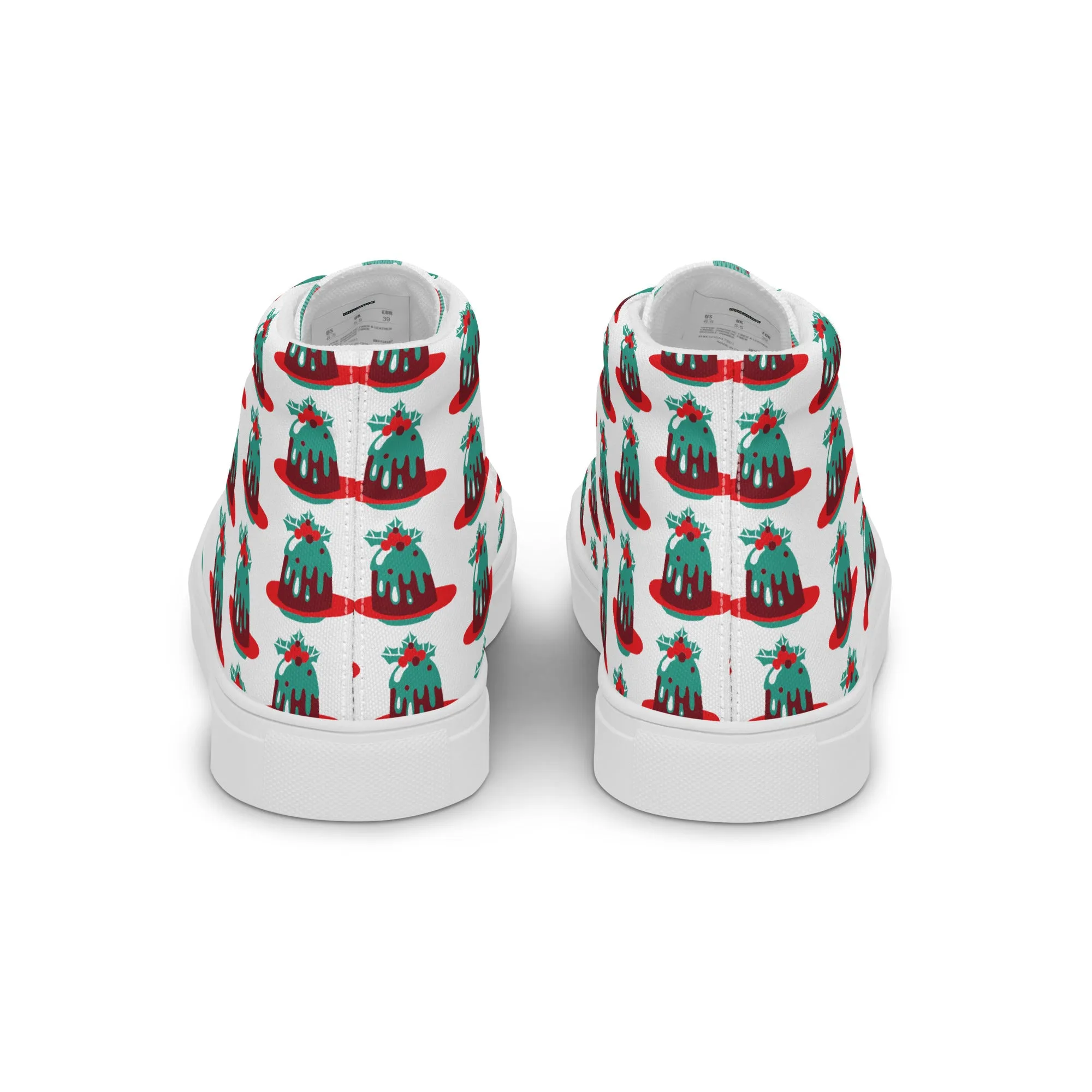 Women Christmas High Top Canvas Shoes (Glamourange Holiday Magic Canvas Shoes For Women - 0020)