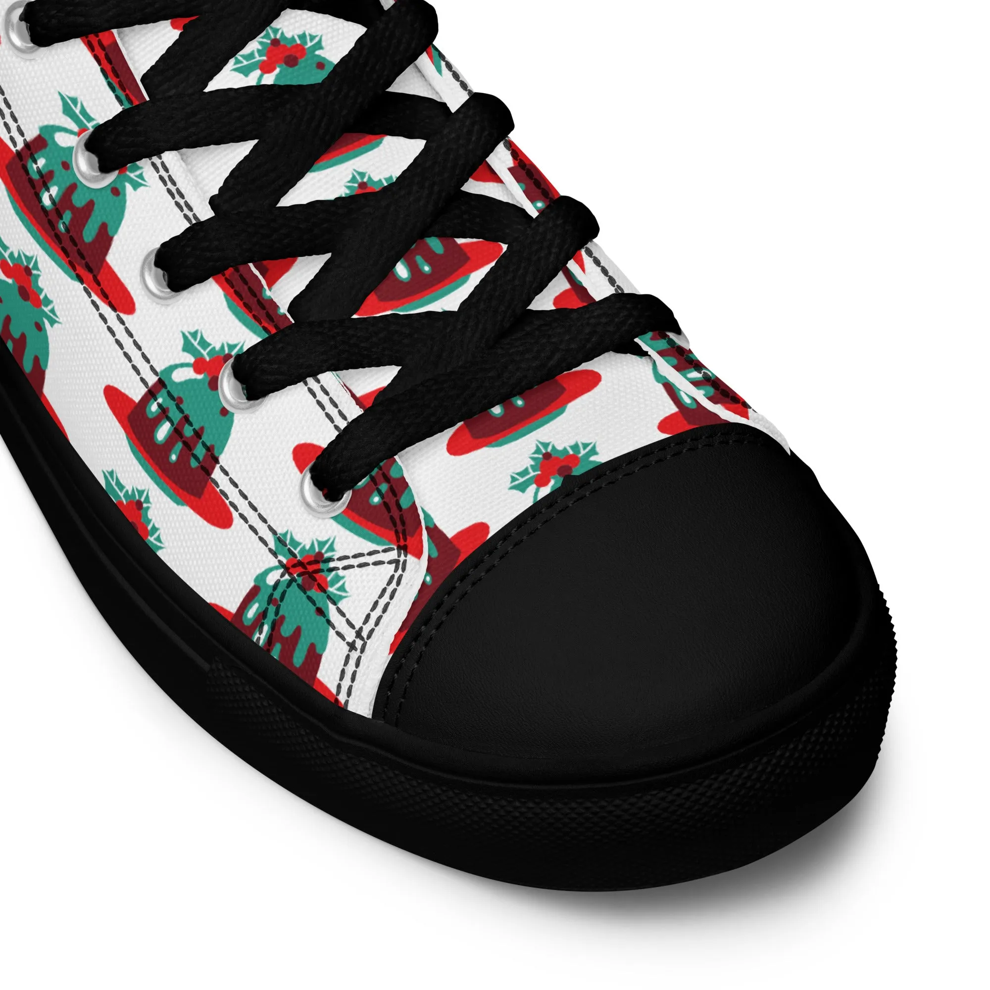 Women Christmas High Top Canvas Shoes (Glamourange Holiday Magic Canvas Shoes For Women - 0020)