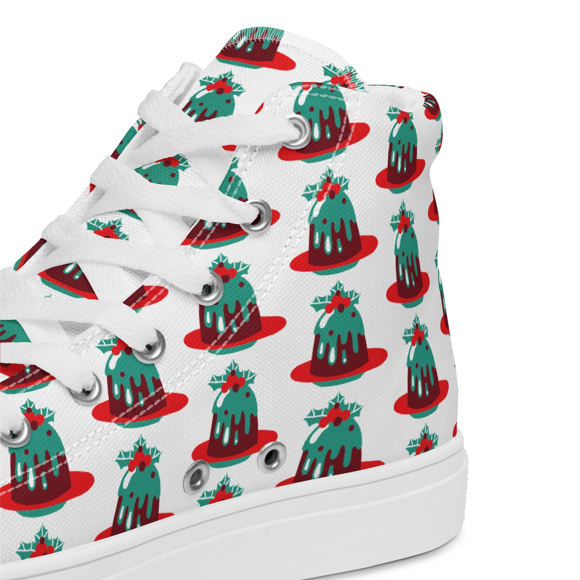 Women Christmas High Top Canvas Shoes (Glamourange Holiday Magic Canvas Shoes For Women - 0020)