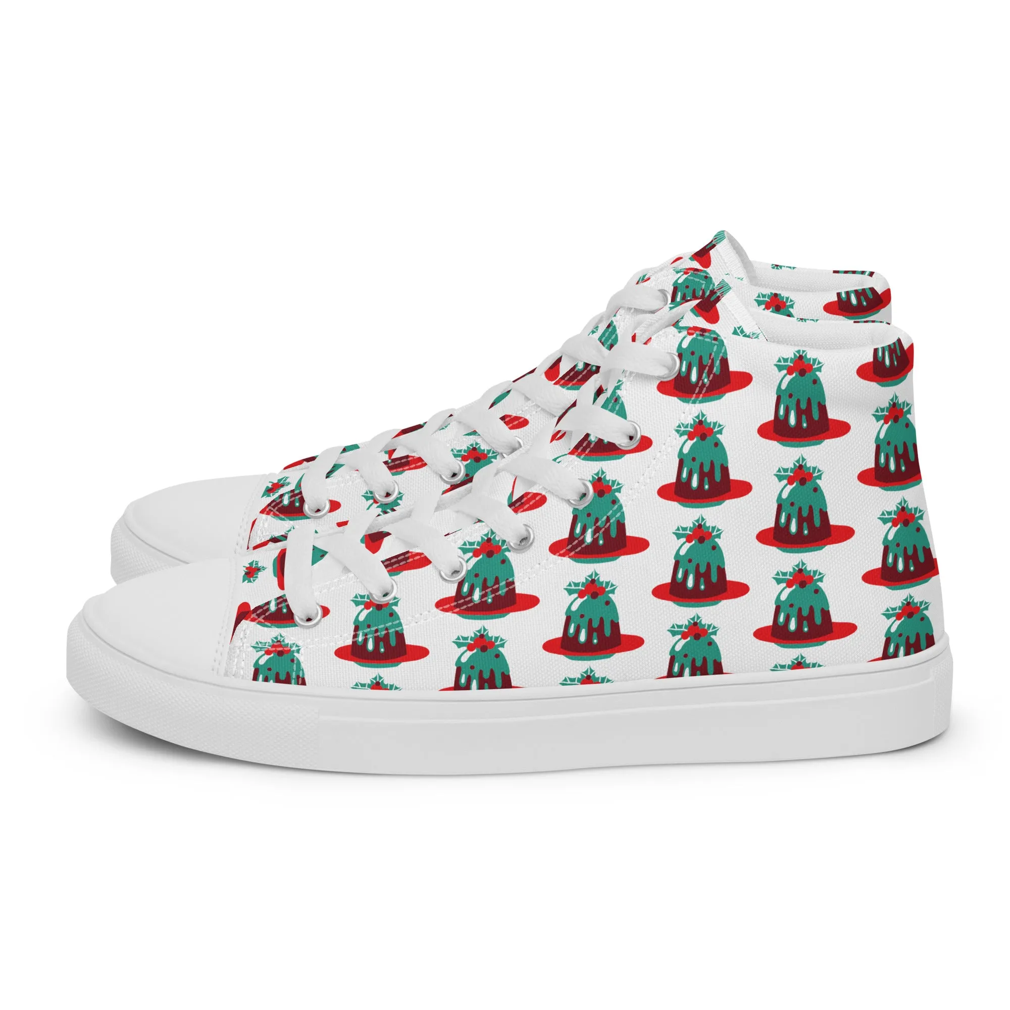 Women Christmas High Top Canvas Shoes (Glamourange Holiday Magic Canvas Shoes For Women - 0020)