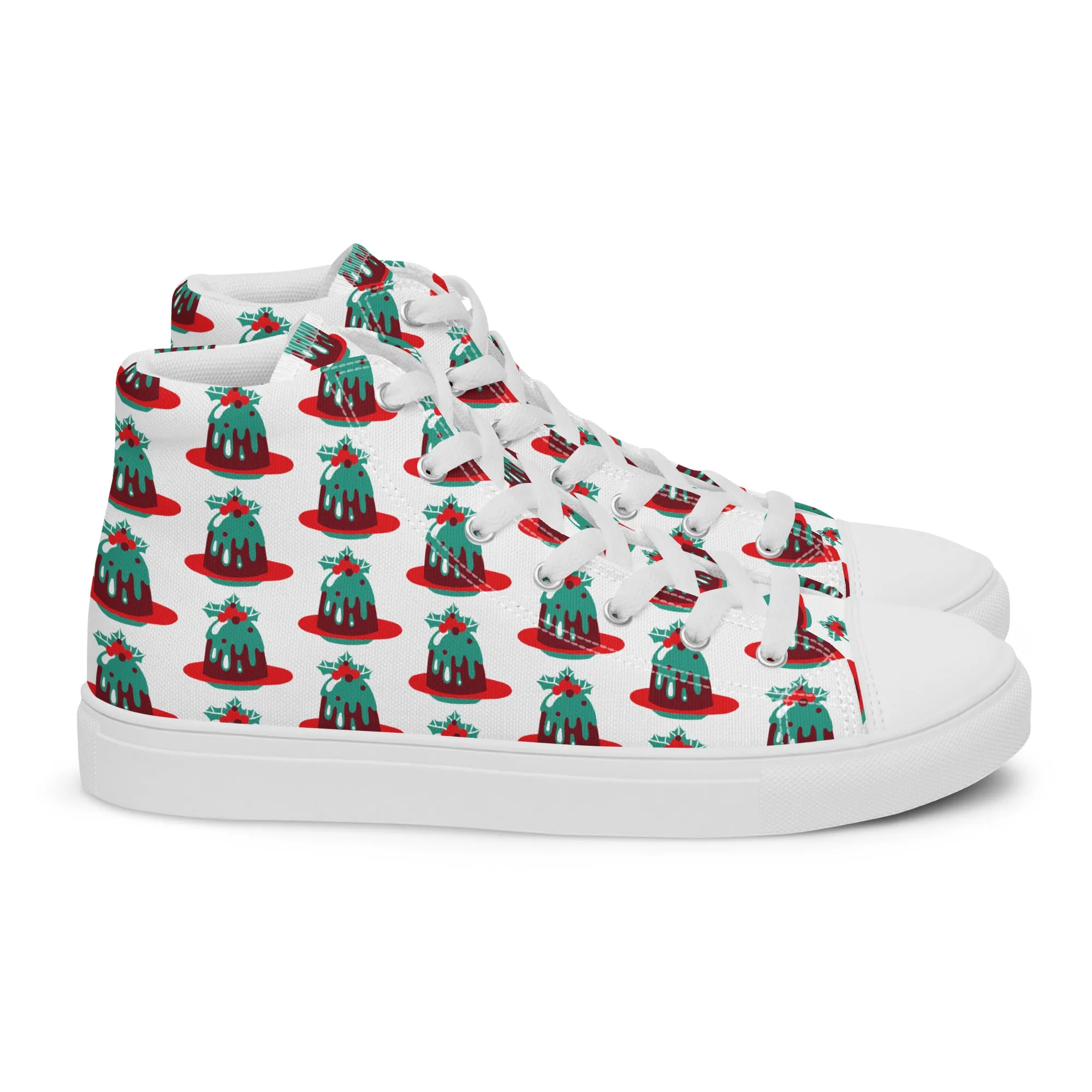 Women Christmas High Top Canvas Shoes (Glamourange Holiday Magic Canvas Shoes For Women - 0020)