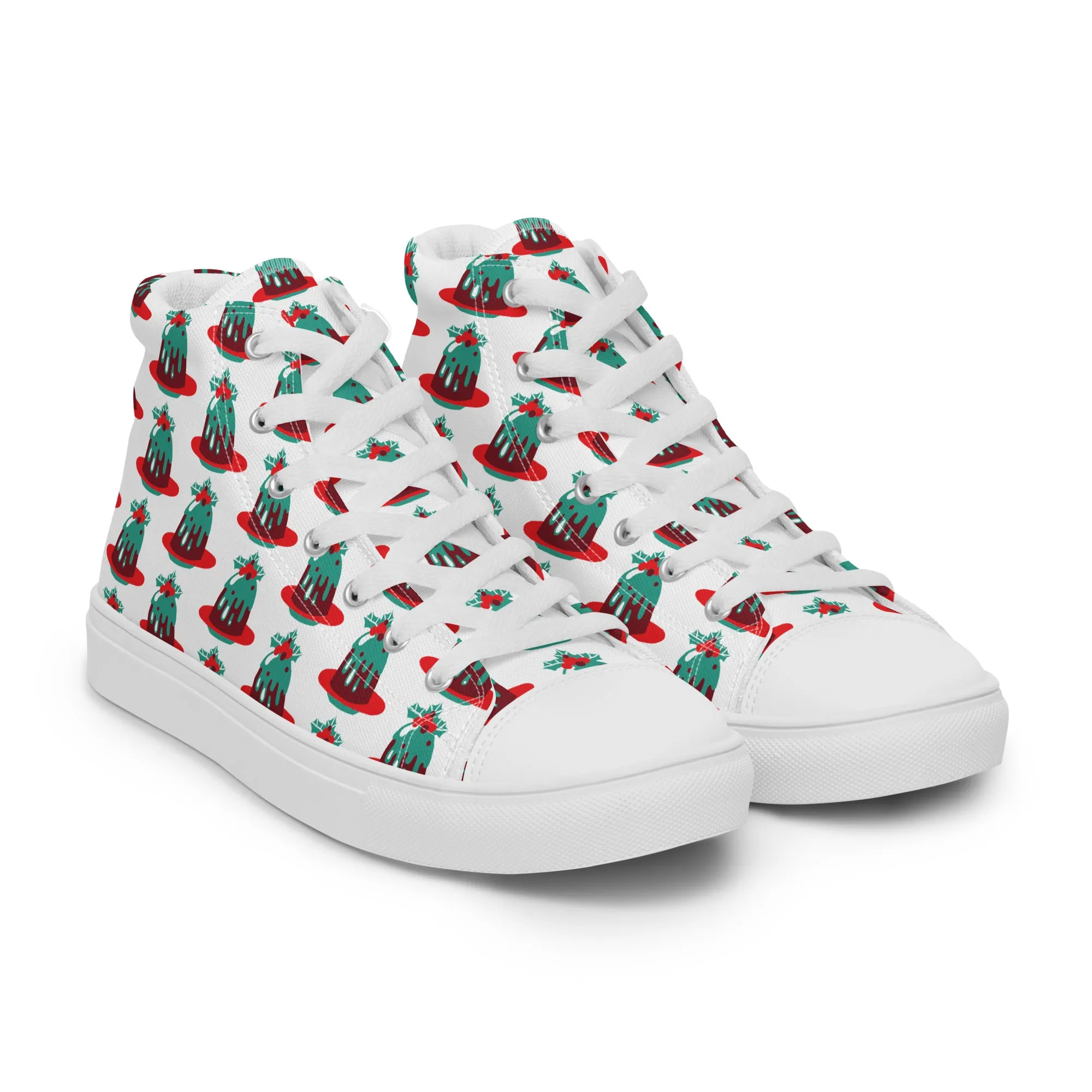 Women Christmas High Top Canvas Shoes (Glamourange Holiday Magic Canvas Shoes For Women - 0020)