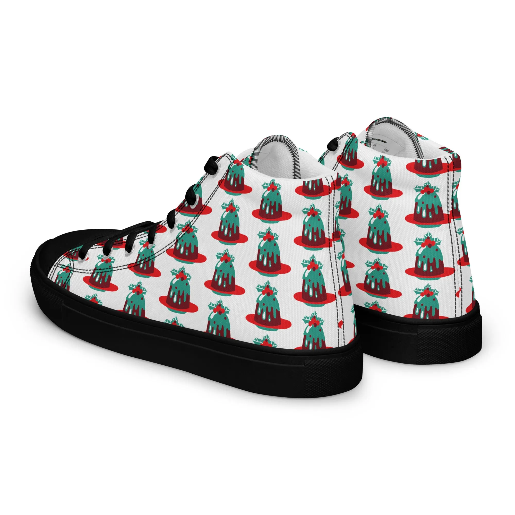 Women Christmas High Top Canvas Shoes (Glamourange Holiday Magic Canvas Shoes For Women - 0020)