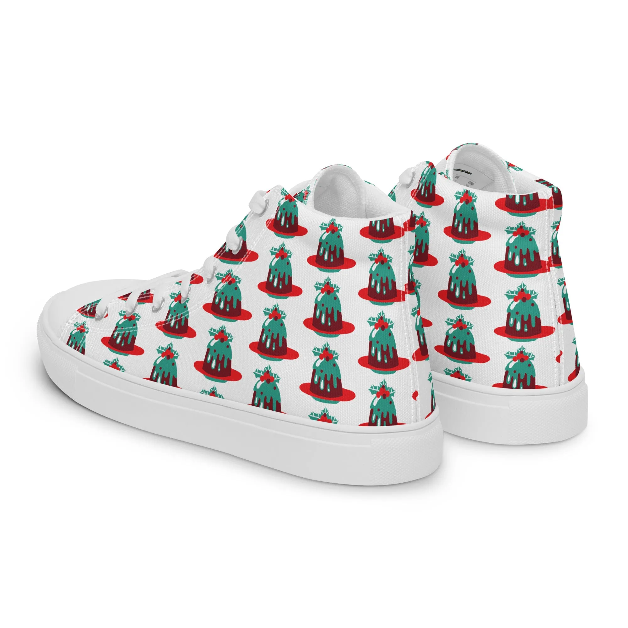 Women Christmas High Top Canvas Shoes (Glamourange Holiday Magic Canvas Shoes For Women - 0020)