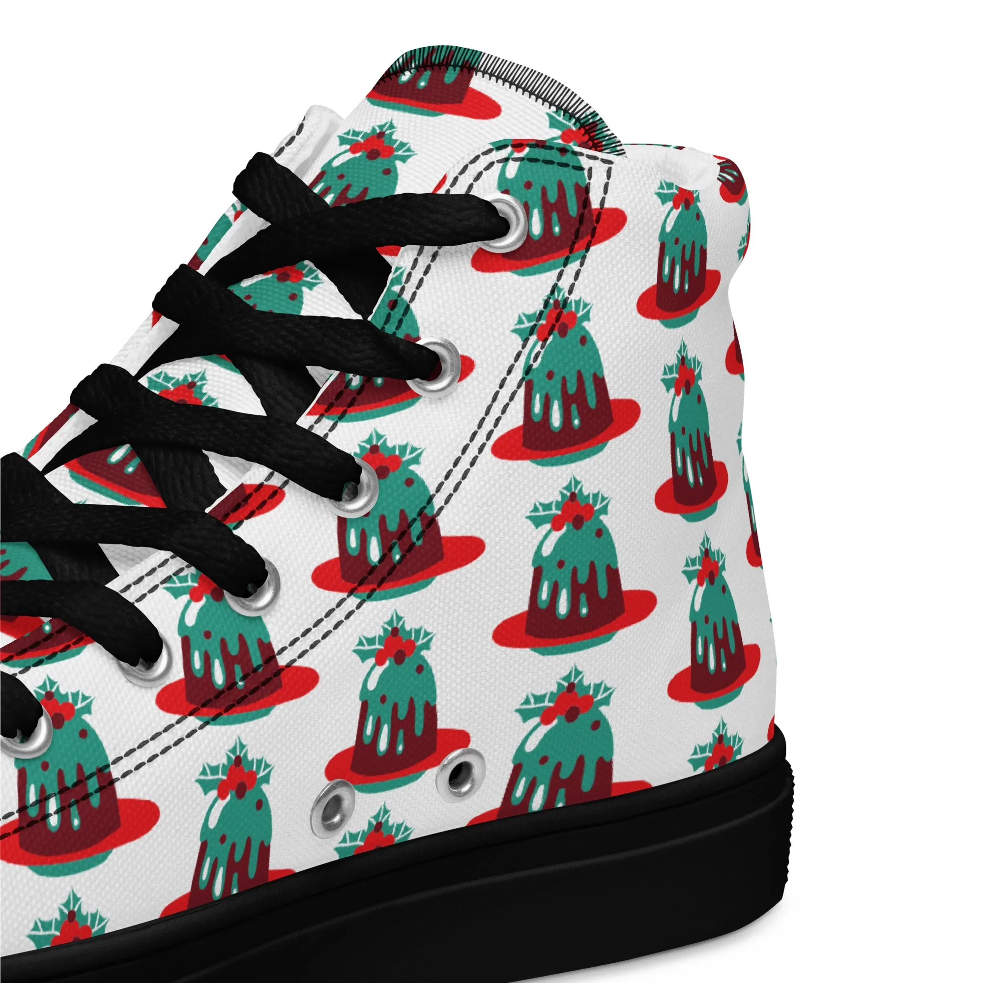 Women Christmas High Top Canvas Shoes (Glamourange Holiday Magic Canvas Shoes For Women - 0020)