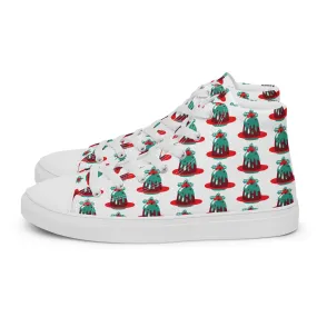 Women Christmas High Top Canvas Shoes (Glamourange Holiday Magic Canvas Shoes For Women - 0020)