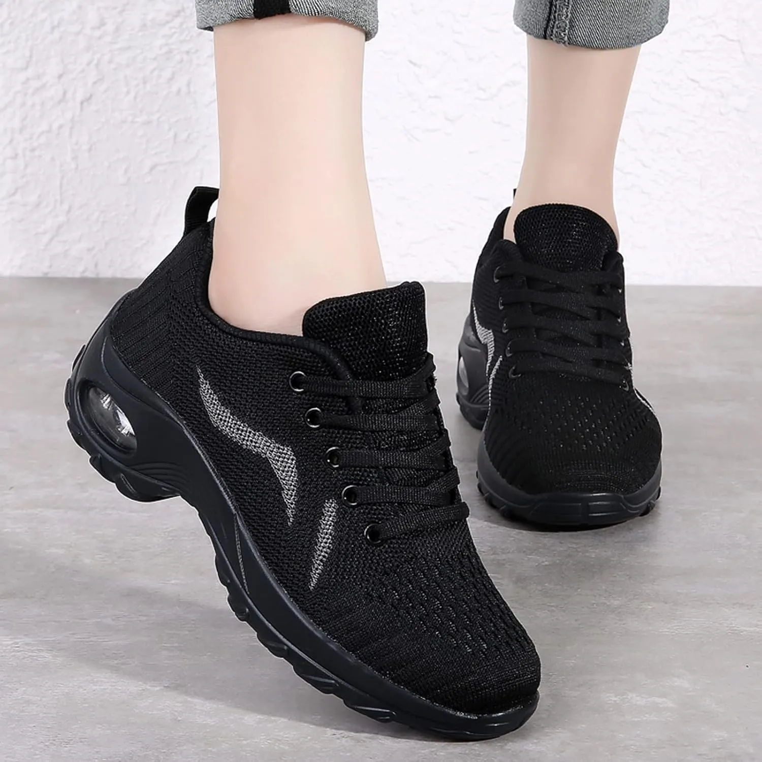 Women's Comfortable Walking Running Tennis Shoes Lightweight Casual Athletic Sneakers Lace Up Workout Shoes