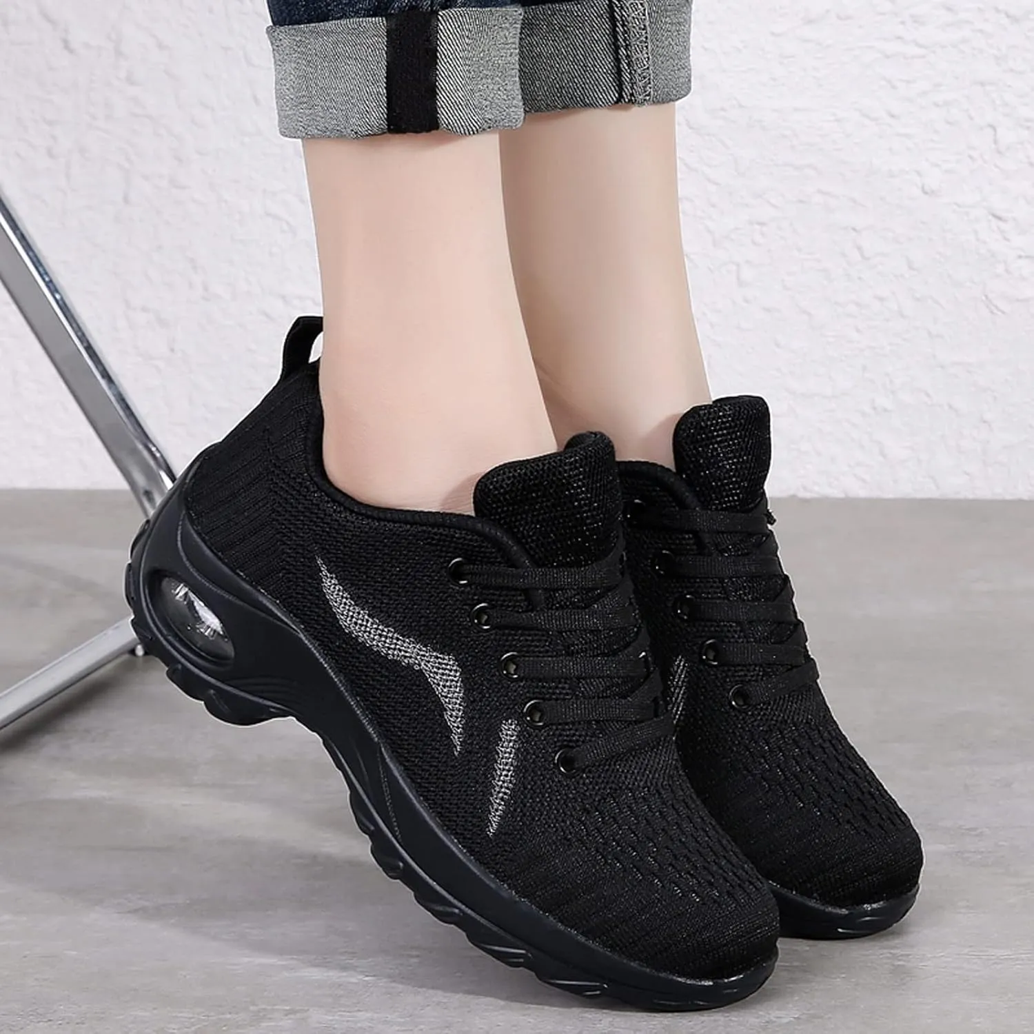 Women's Comfortable Walking Running Tennis Shoes Lightweight Casual Athletic Sneakers Lace Up Workout Shoes