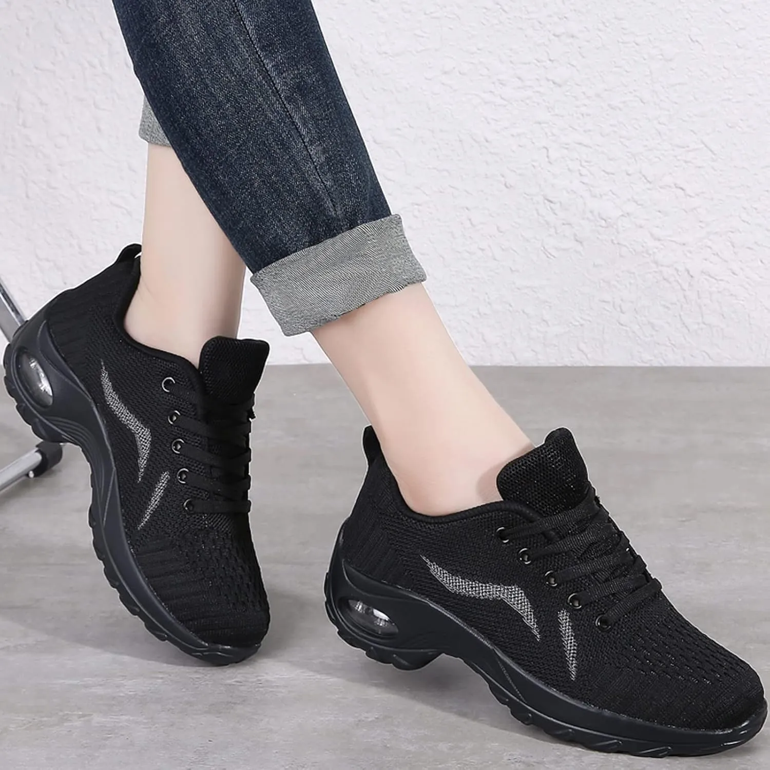 Women's Comfortable Walking Running Tennis Shoes Lightweight Casual Athletic Sneakers Lace Up Workout Shoes