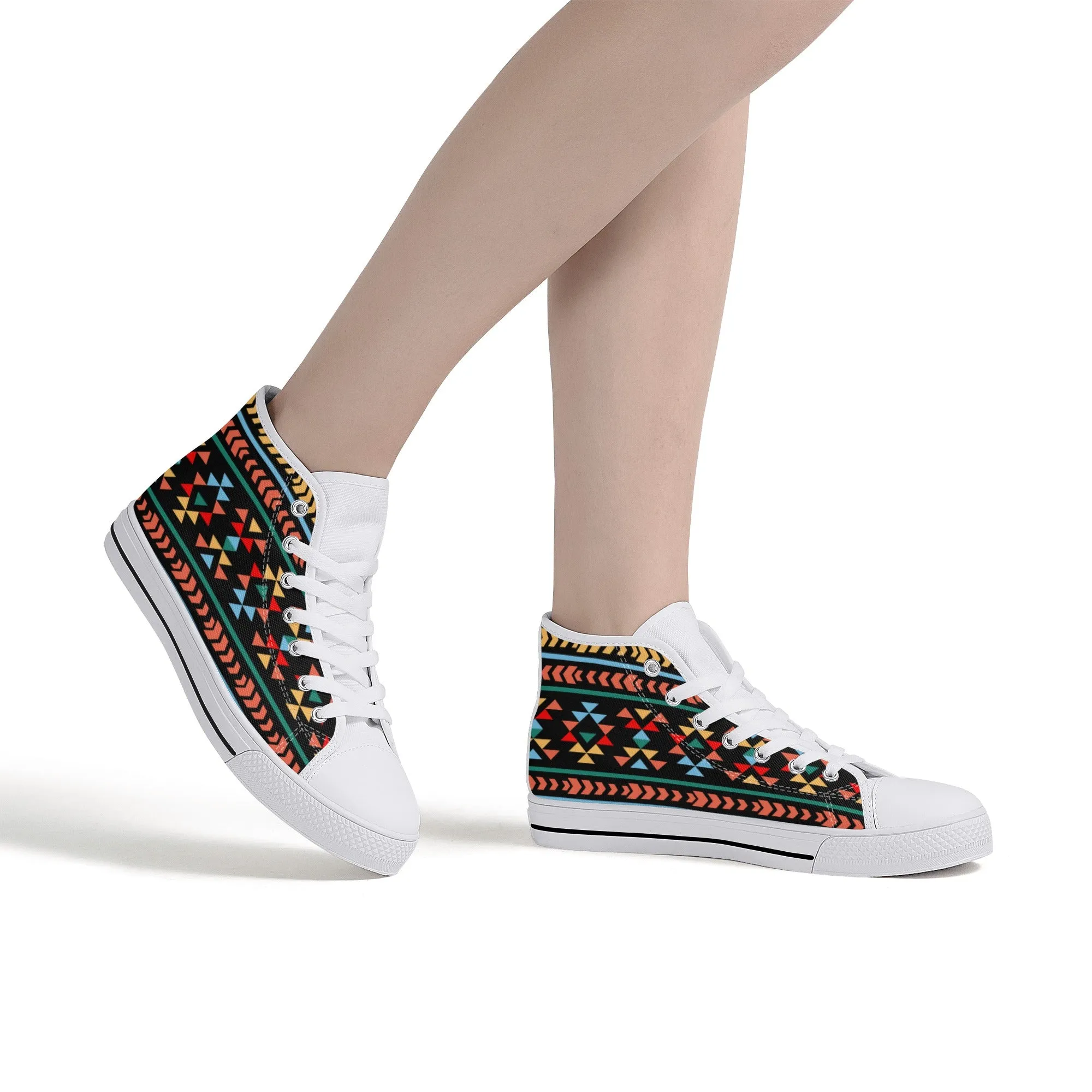 Women's High Top Canvas Shoes Sneakers Night Canyon Southwestern