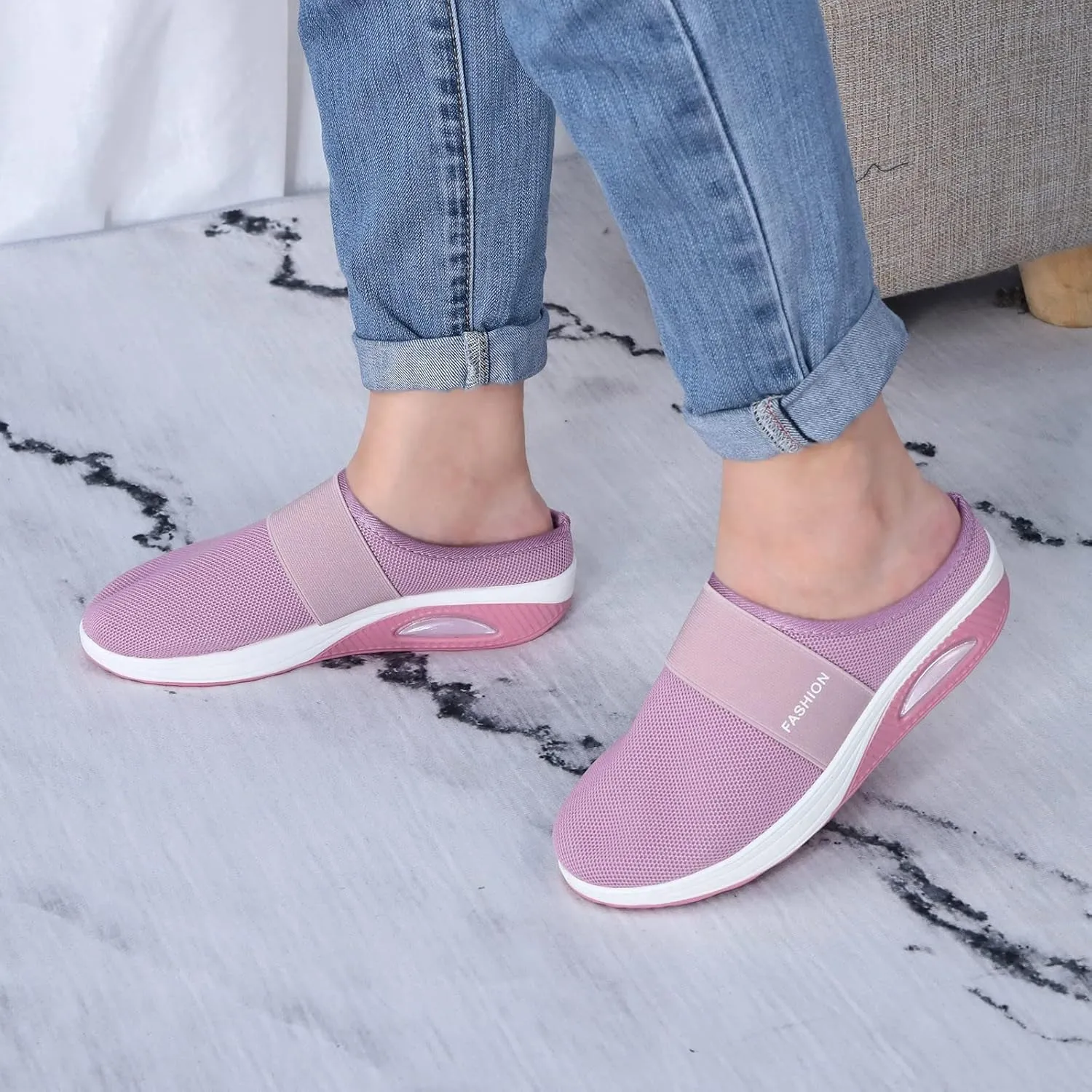 Women's Orthopedic Slippers Shoes Breathable Casual Sandals Wedge Heel Trainers Outdoor Gym Running Sneakers