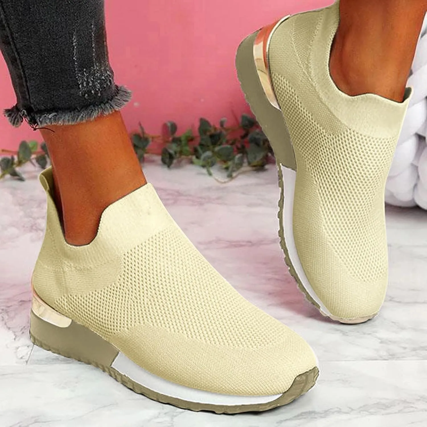Womens White Tennis Shoes Leather Sneakers Casual Walking Shoes for Women Black Running Shoes Women White Loafers for Women No Tie Sneakers for Women