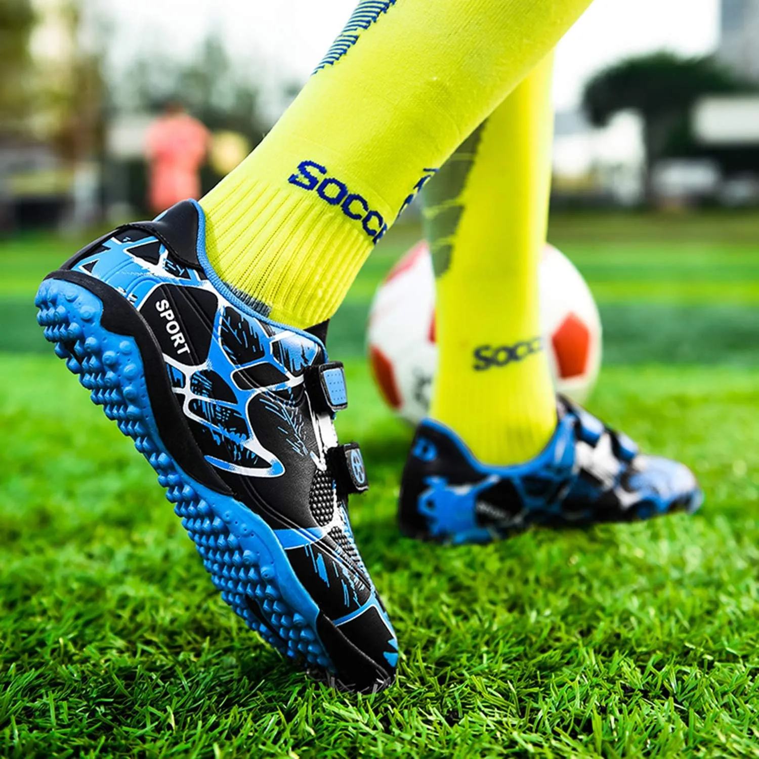 YUKTOPA Kids Men's Soccer Cleats Athletic Shoes Ground Football Profession Training Boots(Little Kid/Big Kid/Men)